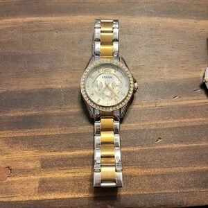 Fossil Women's Two-Tone Crystal Watch
